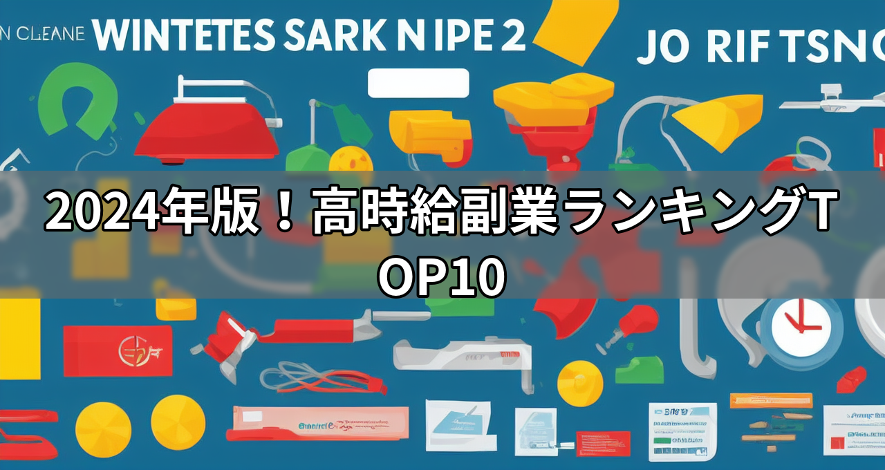 2024年版!高時給副業ランキングTOP10