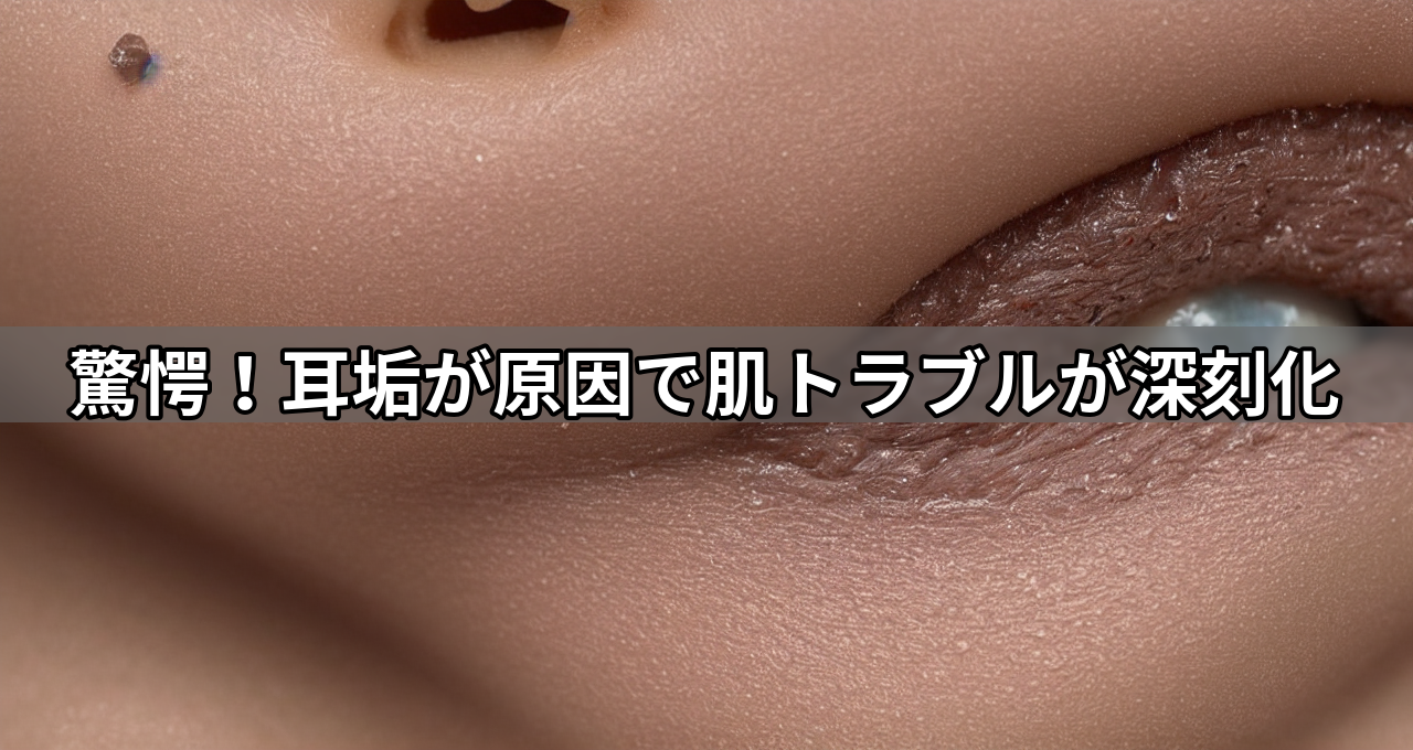 驚愕!耳垢が原因で肌トラブルが深刻化