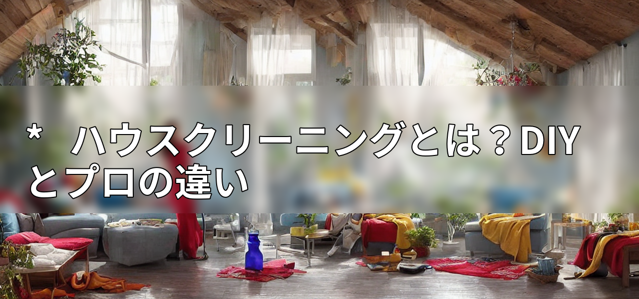 * ハウスクリーニングとは?DIYとプロの違いの画像