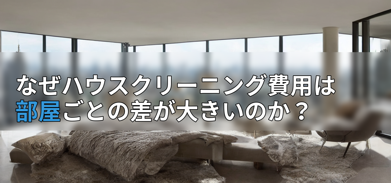 なぜハウスクリーニング費用は部屋ごとの差が大きいのか?の画像