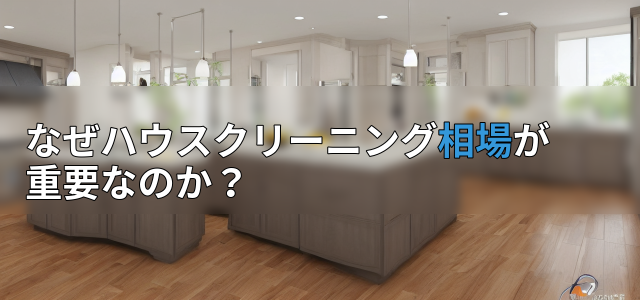 なぜハウスクリーニング相場が重要なのか?の画像