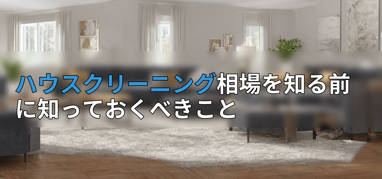 ハウスクリーニング相場を知る前に知っておくべきことの画像
