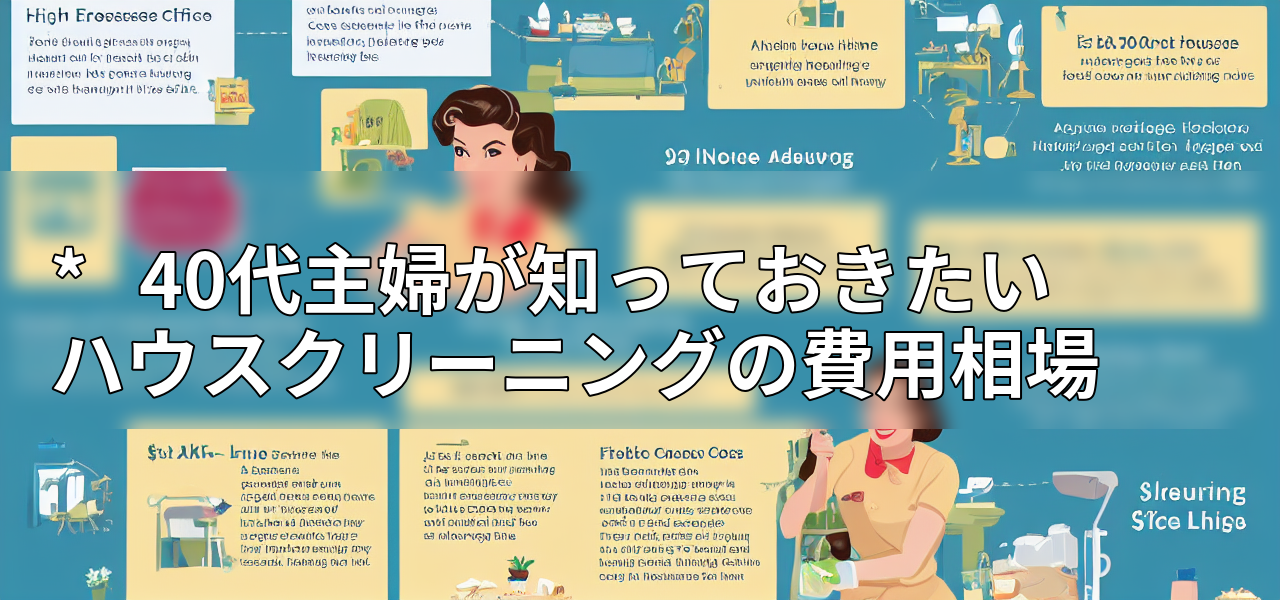 * 40代主婦が知っておきたいハウスクリーニングの費用相場の画像