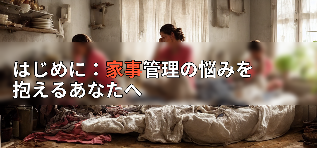 はじめに:家事管理の悩みを抱えるあなたへの画像