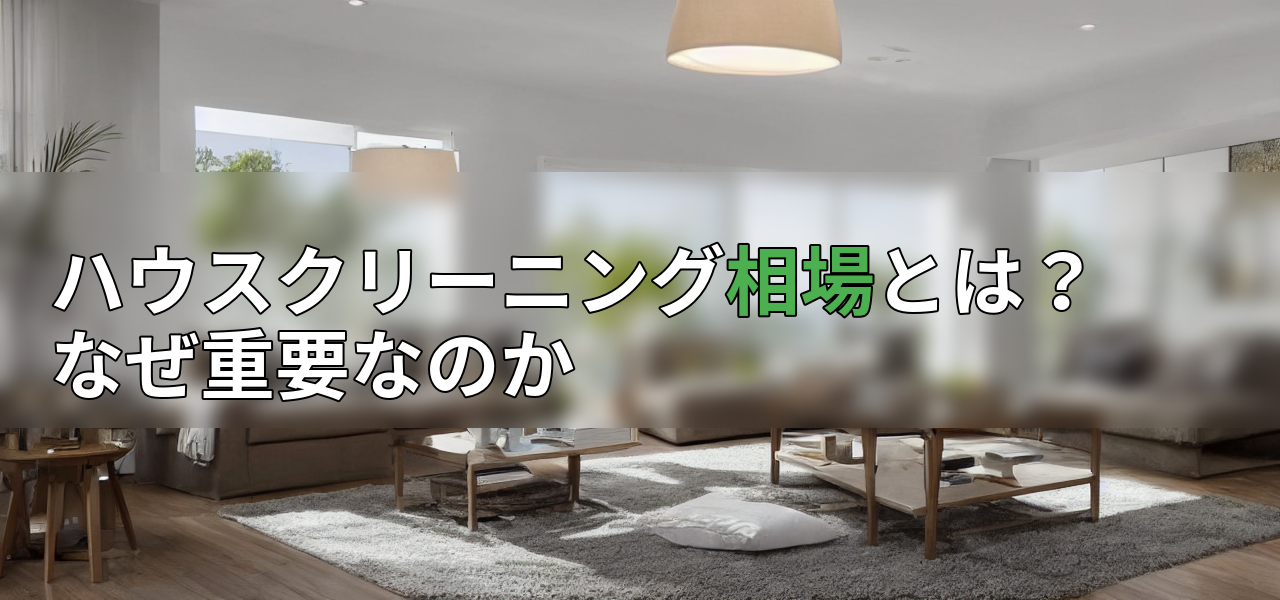 ハウスクリーニング相場とは?なぜ重要なのかの画像