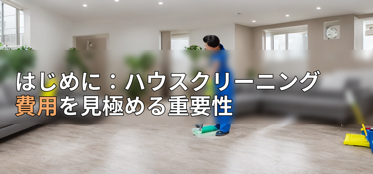 はじめに：ハウスクリーニング費用を見極める重要性の画像