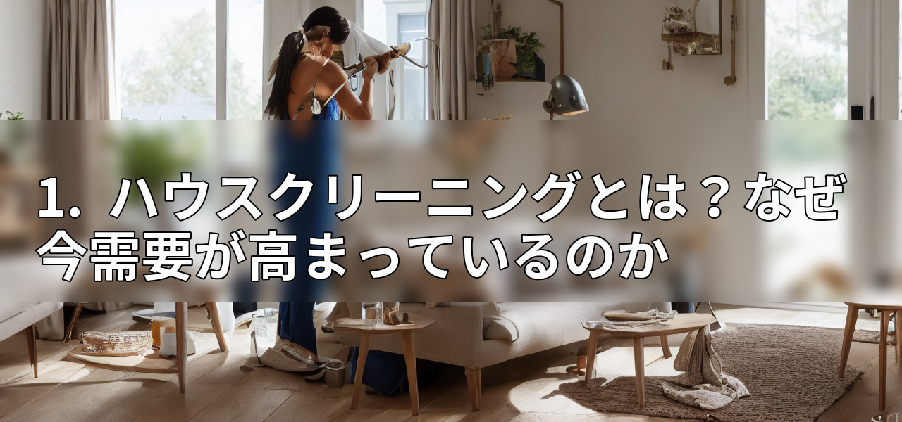 1. ハウスクリーニングとは?なぜ今需要が高まっているのかの画像