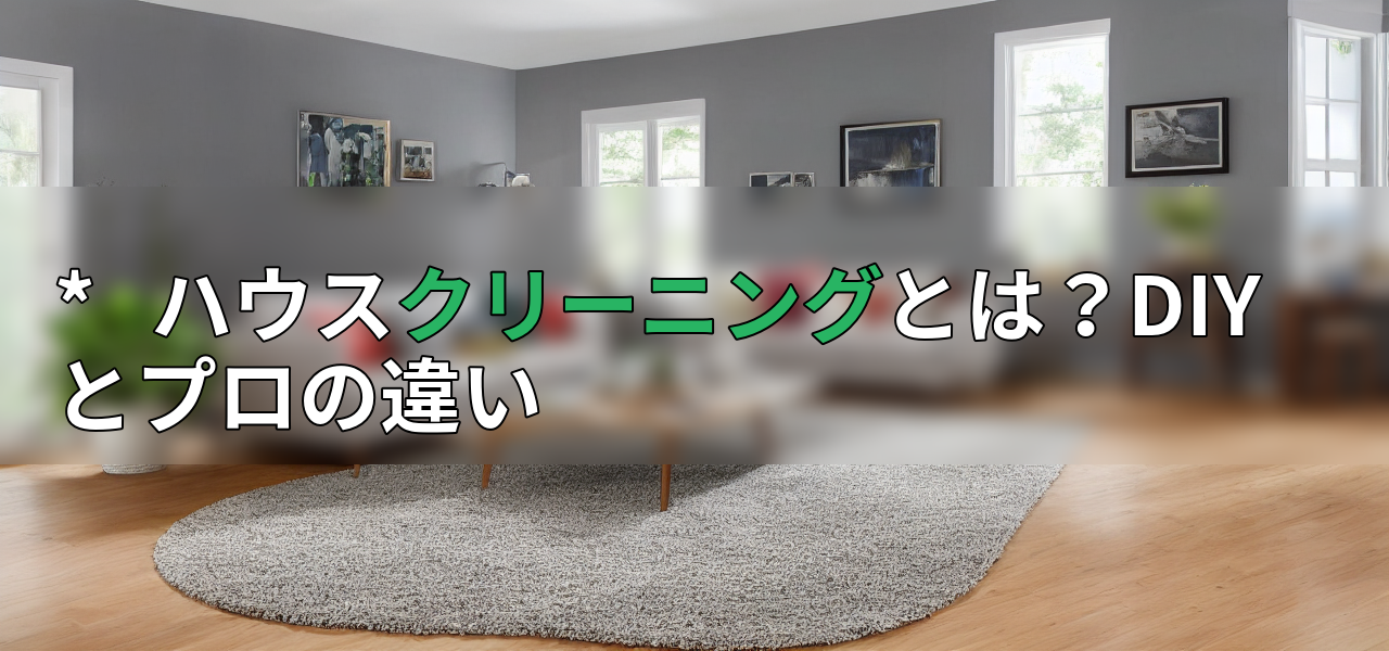 * ハウスクリーニングとは?DIYとプロの違いの画像