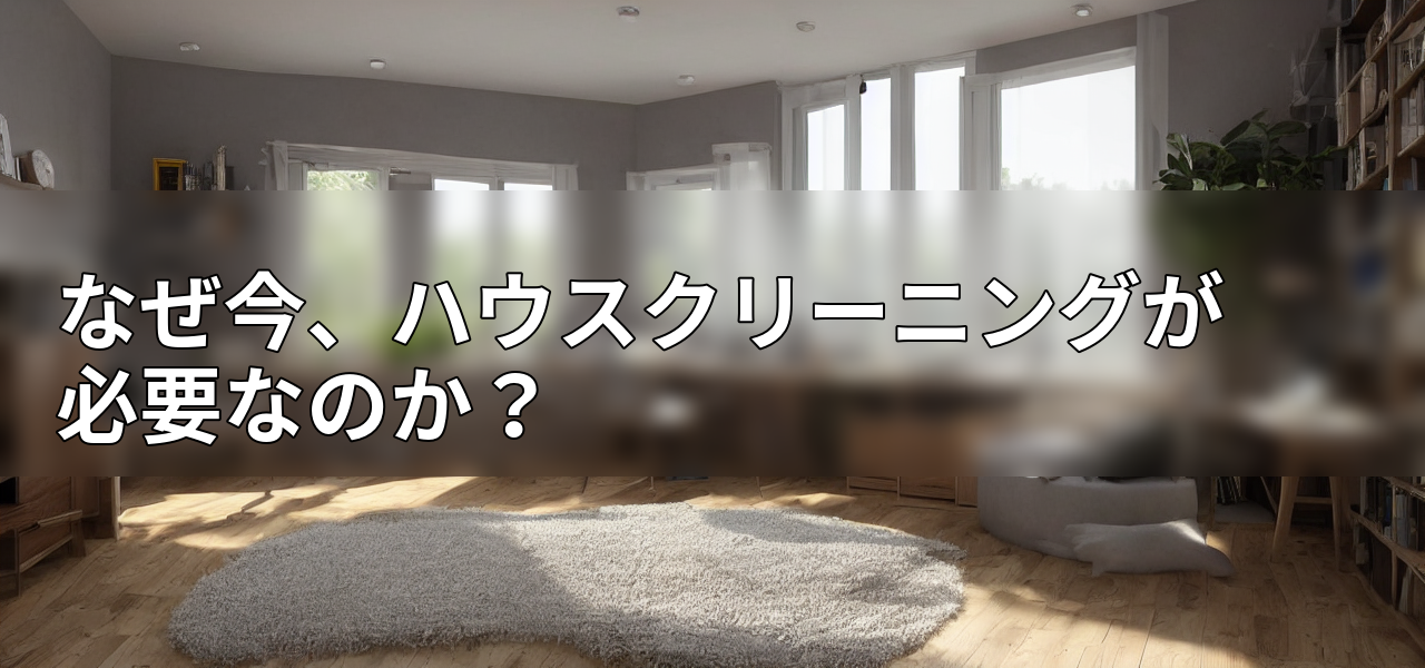 なぜ今、ハウスクリーニングが必要なのか?の画像