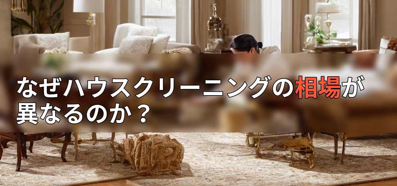 なぜハウスクリーニングの相場が異なるのか?の画像