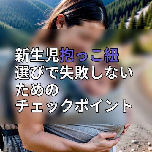 新生児抱っこ紐選びで失敗しないためのチェックポイントの画像
