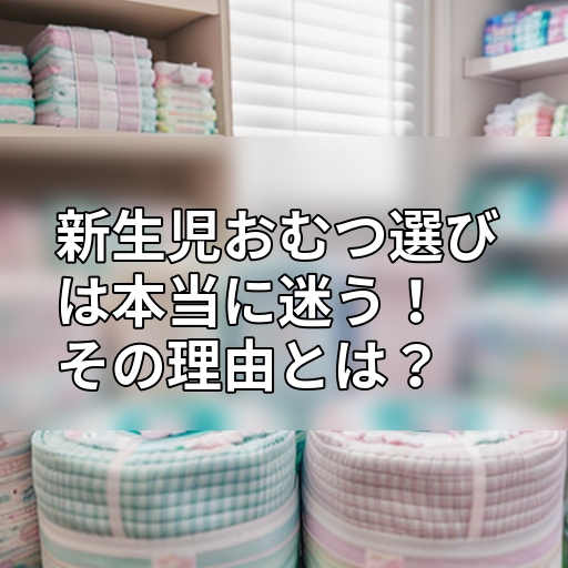 新生児おむつ選びは本当に迷う!その理由とは?の画像