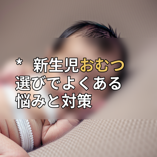 * 新生児おむつ選びでよくある悩みと対策の画像