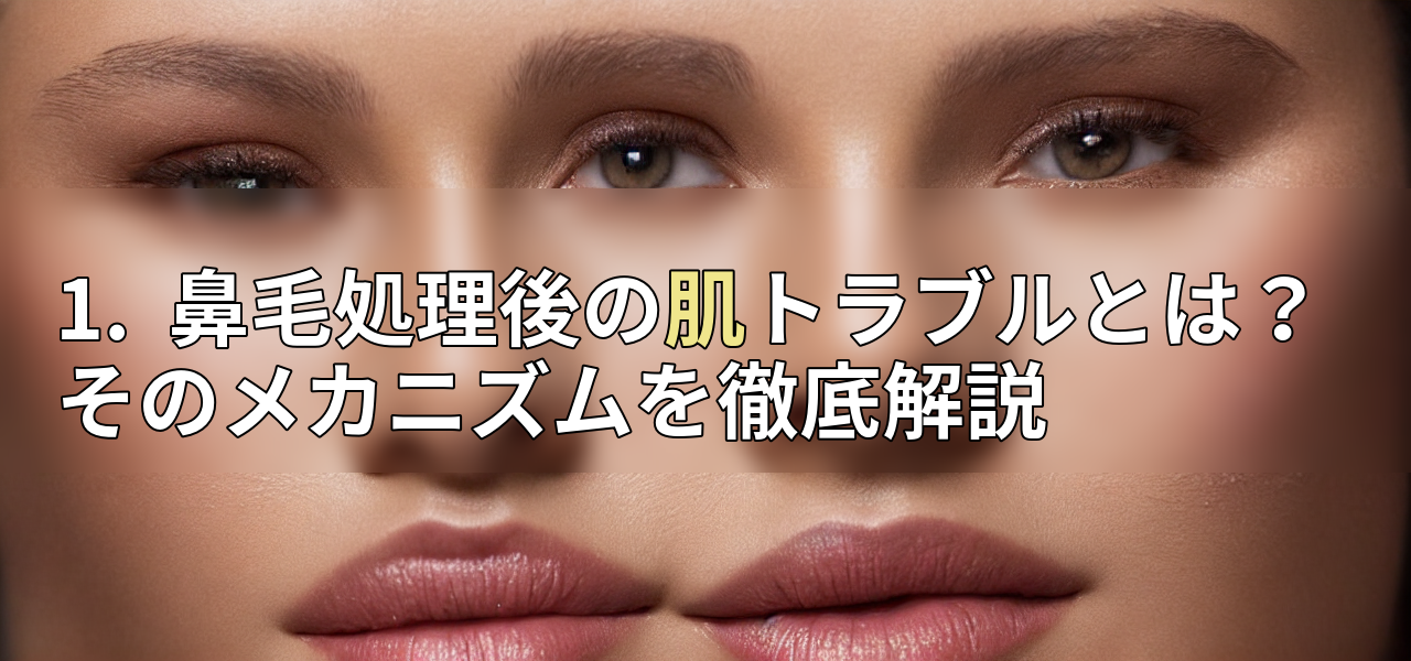 1. 鼻毛処理後の肌トラブルとは? そのメカニズムを徹底解説の画像