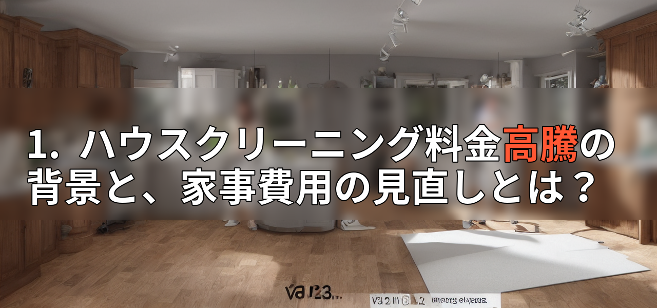 1. ハウスクリーニング料金高騰の背景と、家事費用の見直しとは?の画像
