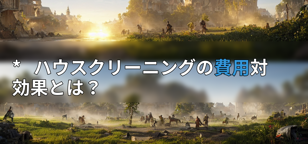 *   ハウスクリーニングの費用対効果とは？の画像