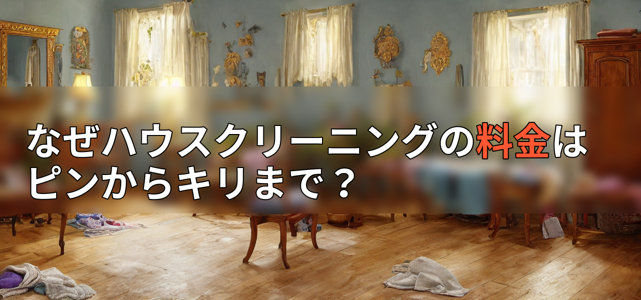 なぜハウスクリーニングの料金はピンからキリまで?の画像