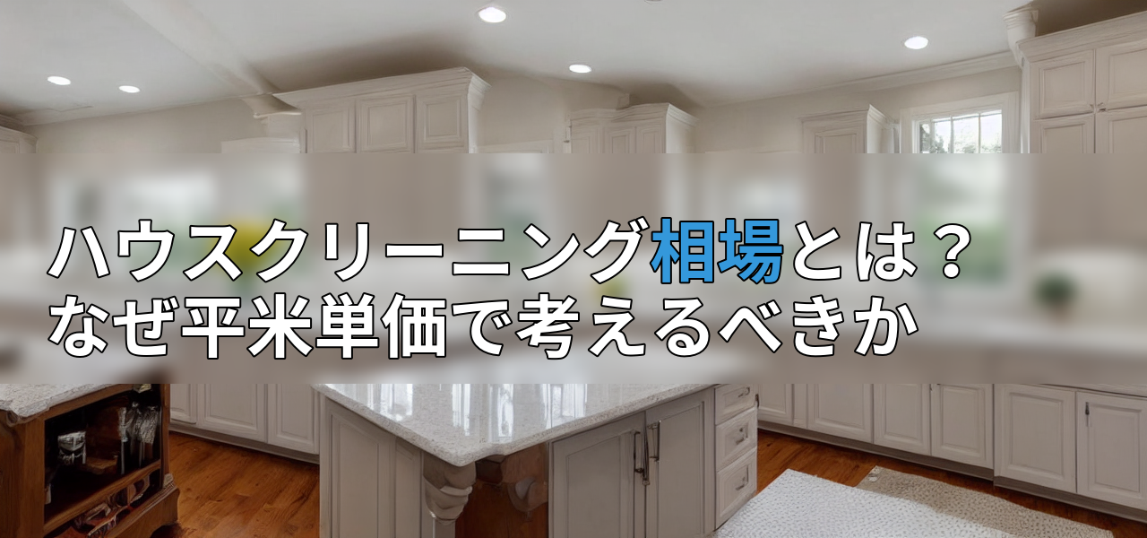 ハウスクリーニング相場とは?なぜ平米単価で考えるべきかの画像