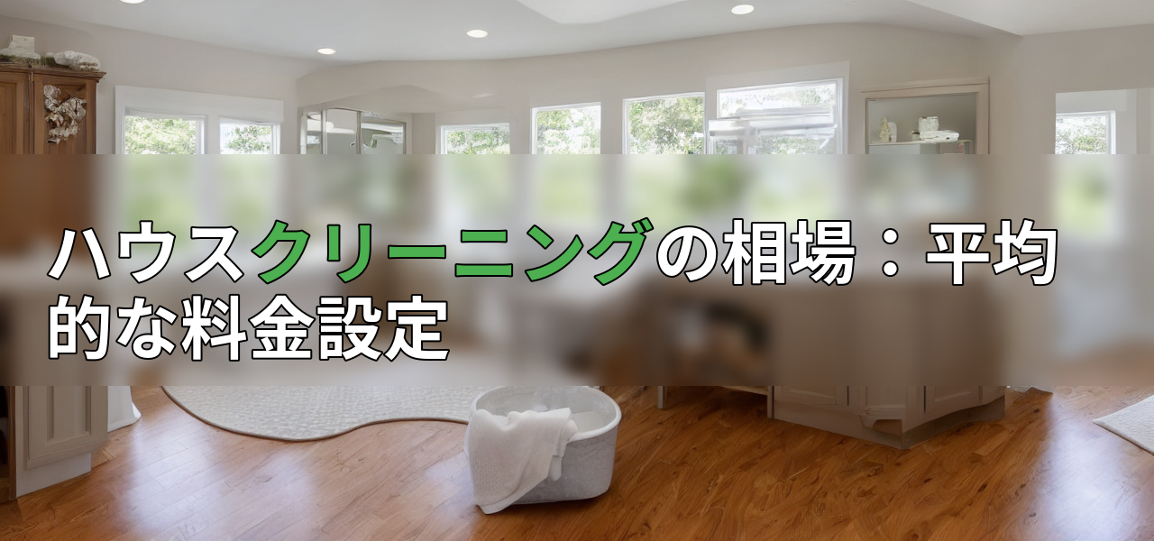 ハウスクリーニングの相場:平均的な料金設定の画像