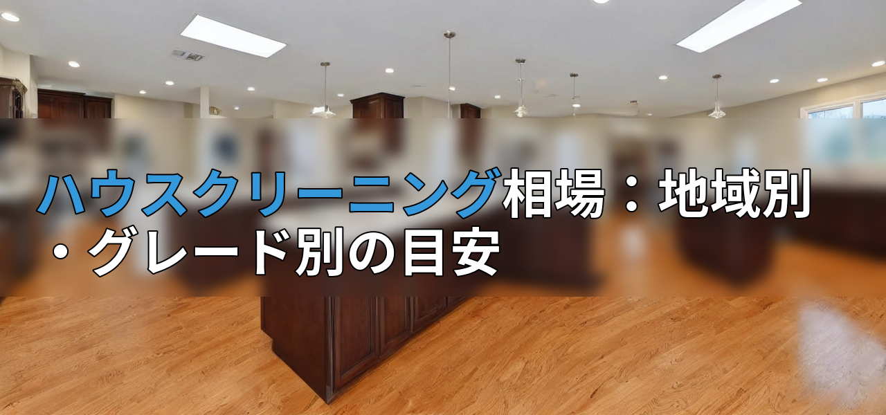 ハウスクリーニング相場:地域別・グレード別の目安の画像