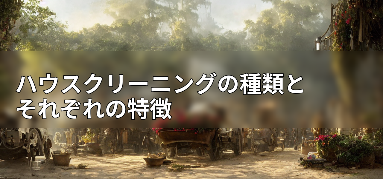 ハウスクリーニングの種類とそれぞれの特徴の画像