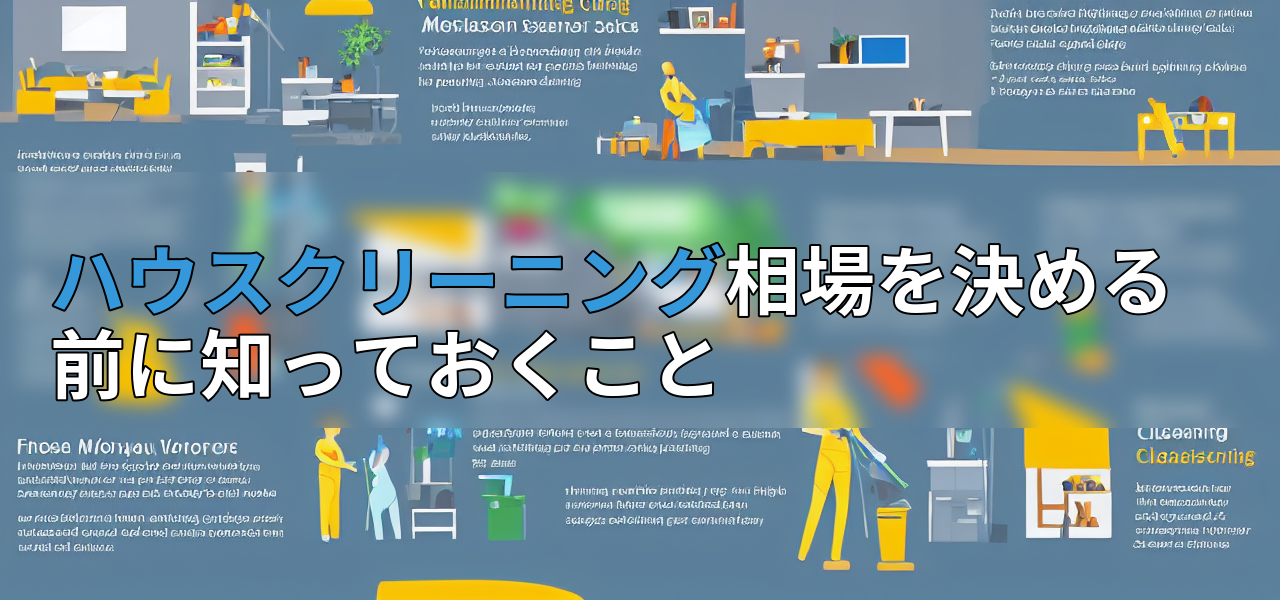 ハウスクリーニング相場を決める前に知っておくことの画像