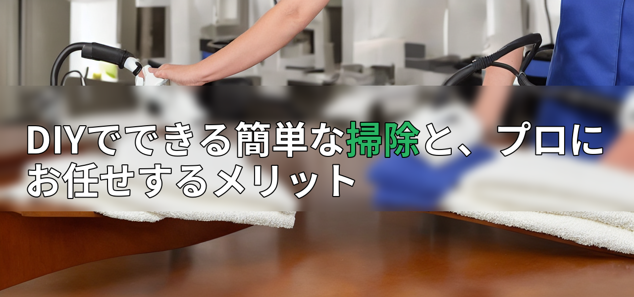 DIYでできる簡単な掃除と、プロにお任せするメリットの画像