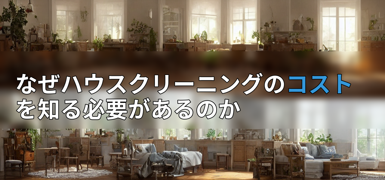 なぜハウスクリーニングのコストを知る必要があるのかの画像