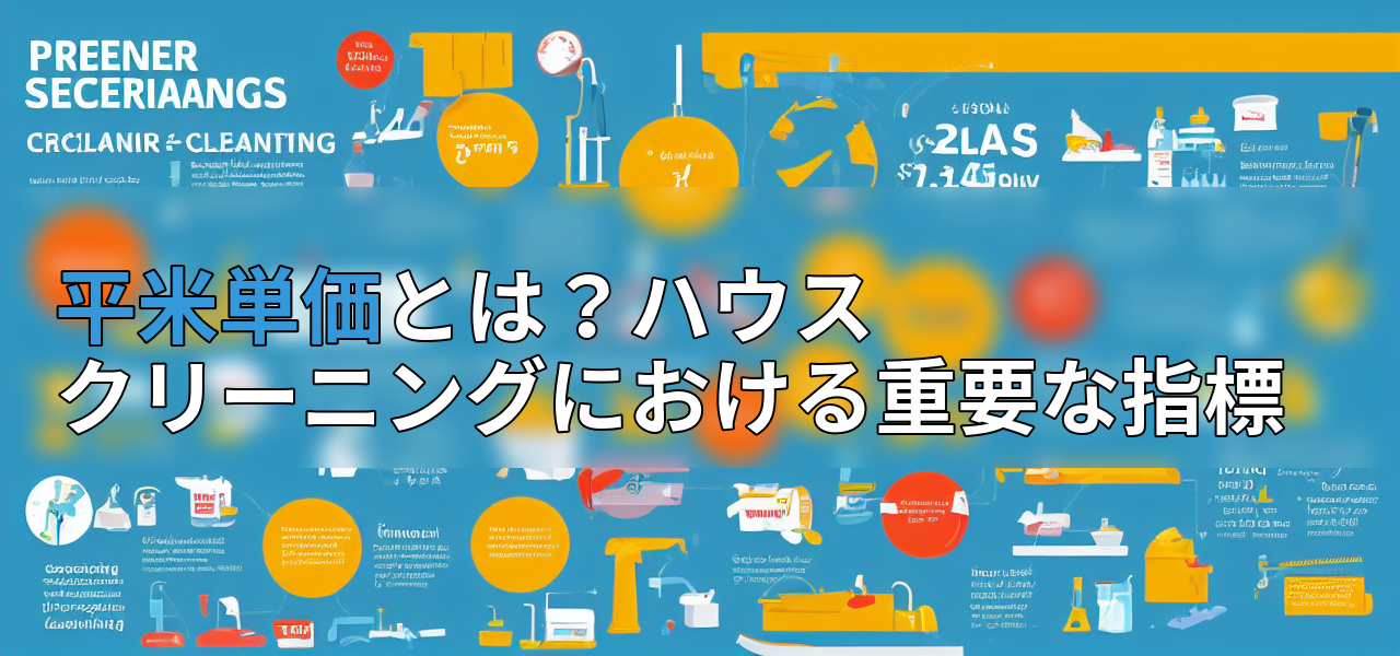 平米単価とは?ハウスクリーニングにおける重要な指標の画像