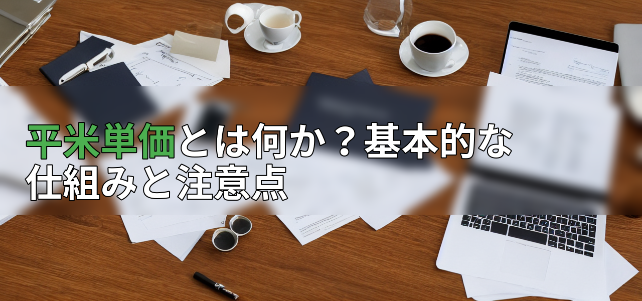 平米単価とは何か?基本的な仕組みと注意点の画像