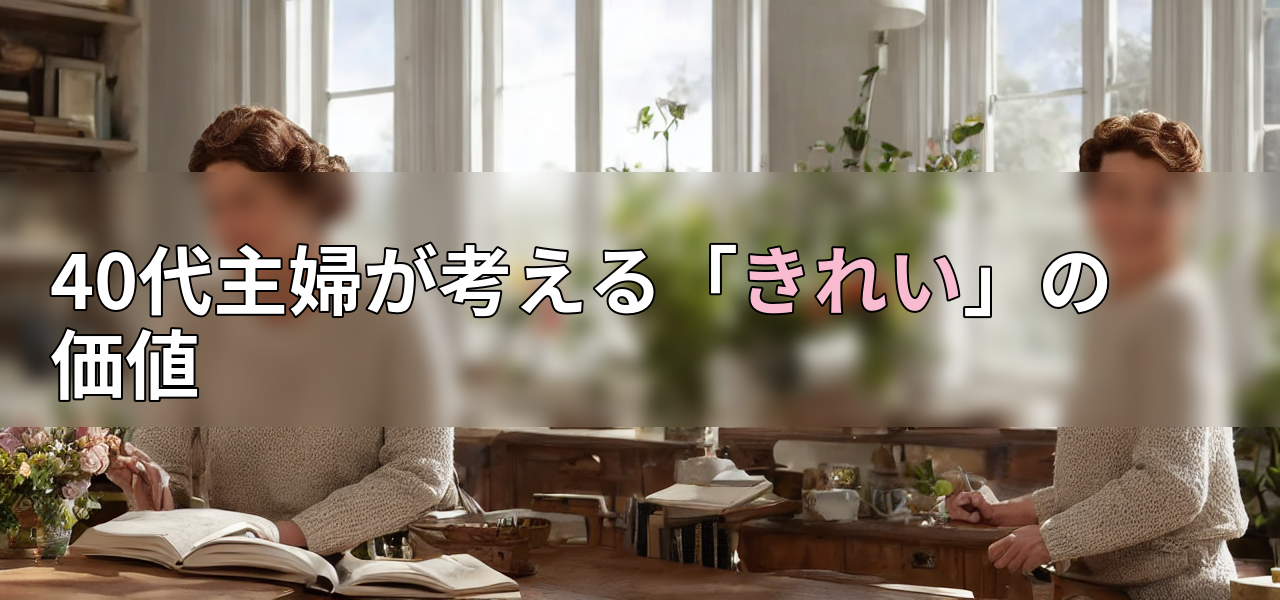 40代主婦が考える「きれい」の価値の画像