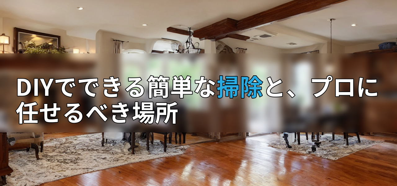 DIYでできる簡単な掃除と、プロに任せるべき場所の画像