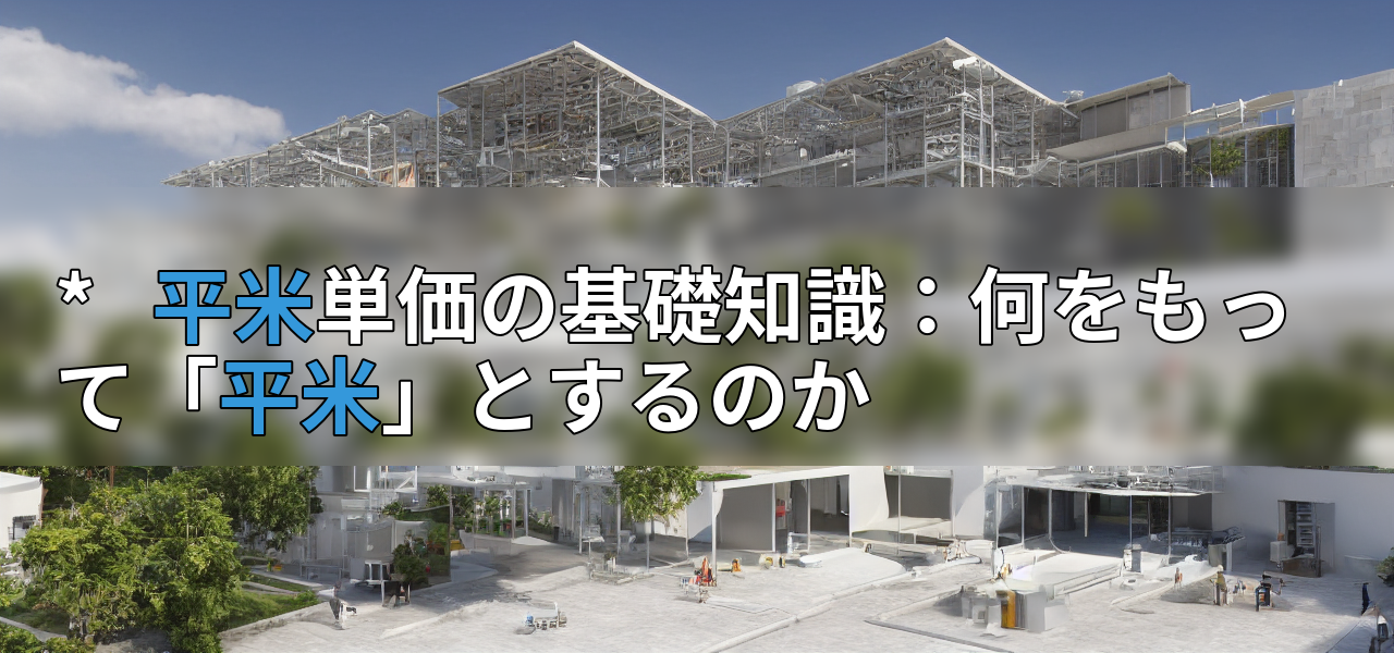 * 平米単価の基礎知識:何をもって「平米」とするのかの画像