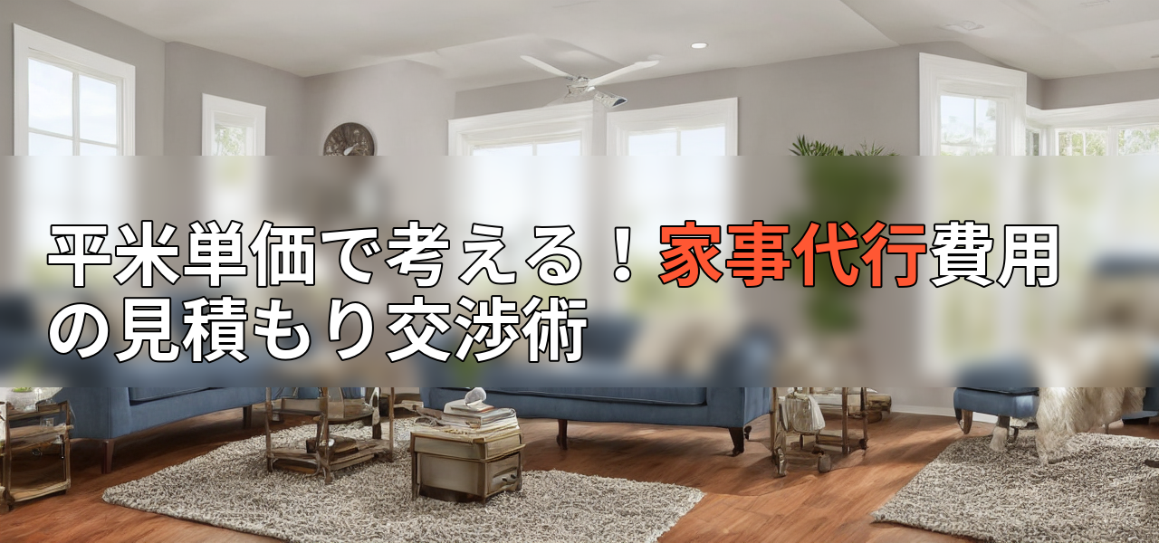 平米単価で考える!家事代行費用の見積もり交渉術の画像