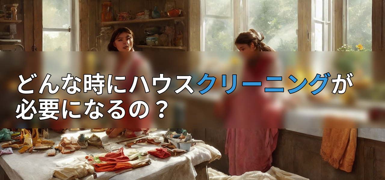 どんな時にハウスクリーニングが必要になるの?の画像