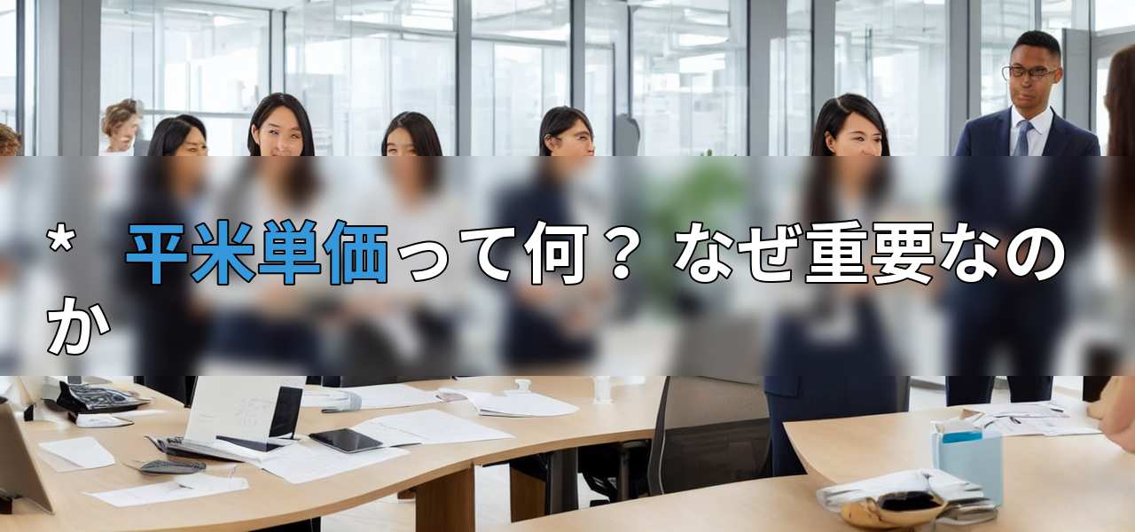 *   平米単価って何？ なぜ重要なのかの画像