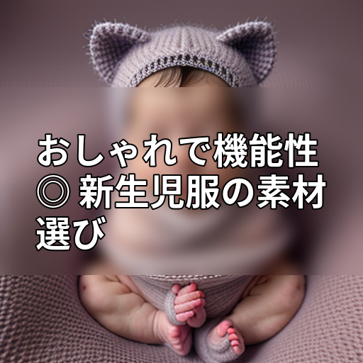 おしゃれで機能性◎ 新生児服の素材選びの画像