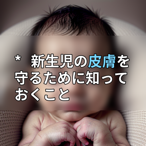 * 新生児の皮膚を守るために知っておくことの画像