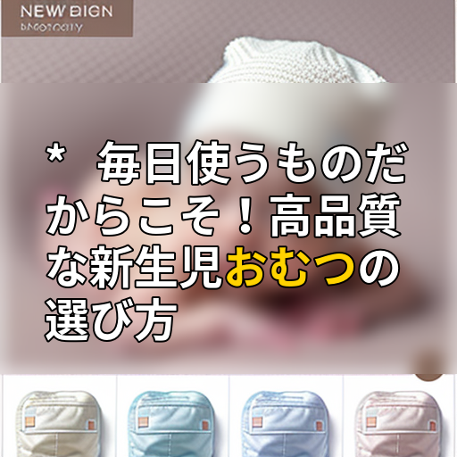* 毎日使うものだからこそ!高品質な新生児おむつの選び方の画像