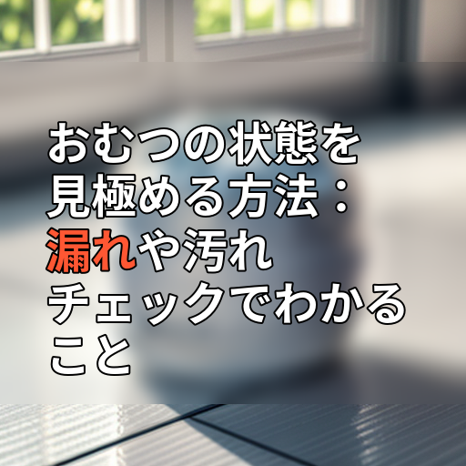 おむつの状態を見極める方法:漏れや汚れチェックでわかることの画像