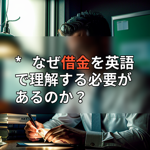 * なぜ借金を英語で理解する必要があるのか?の画像