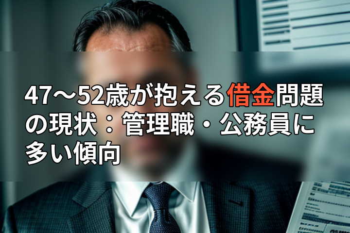 47~52歳が抱える借金問題の現状:管理職・公務員に多い傾向の画像