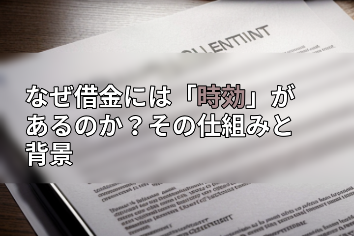 なぜ借金には「時効」があるのか?その仕組みと背景の画像