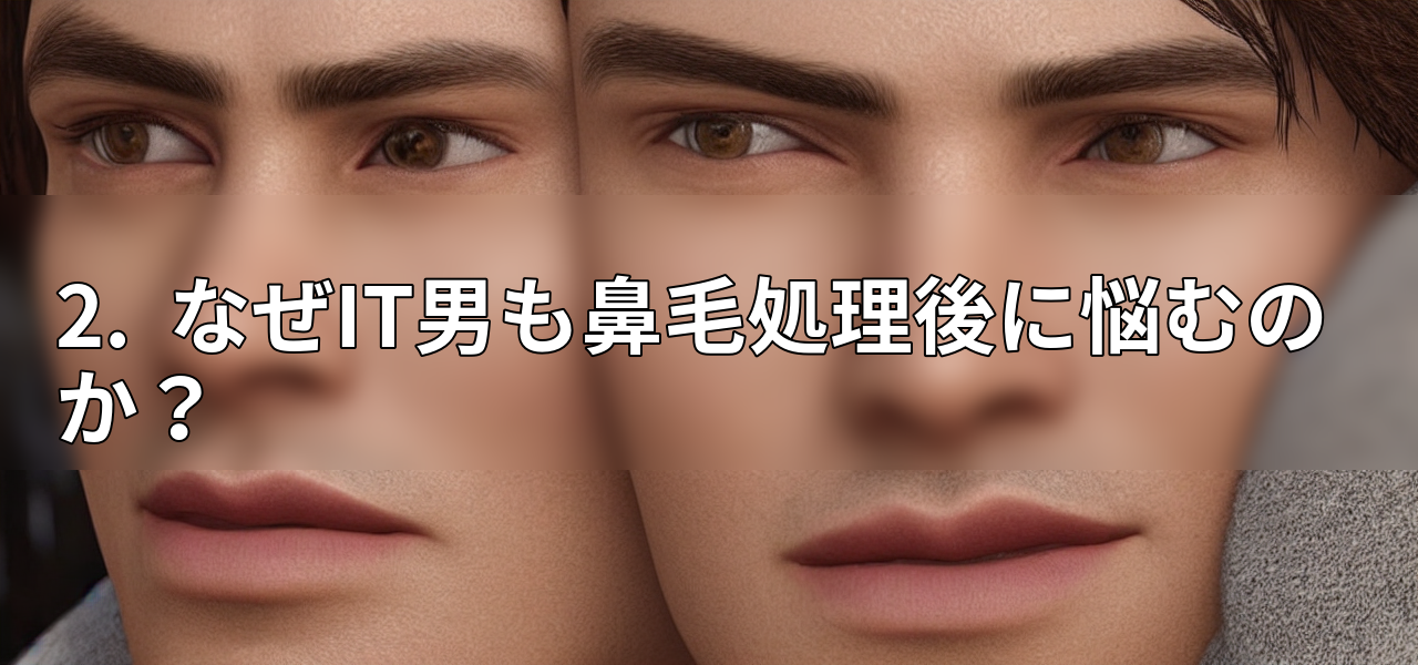 2. なぜIT男も鼻毛処理後に悩むのか?の画像