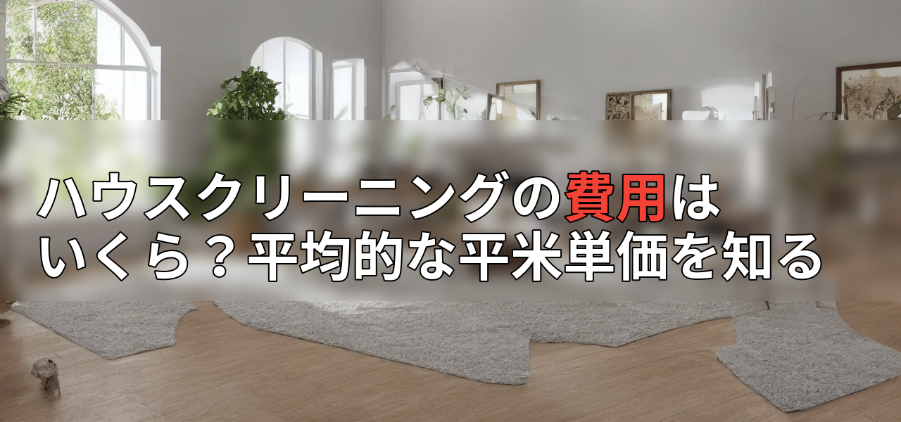 ハウスクリーニングの費用はいくら?平均的な平米単価を知るの画像