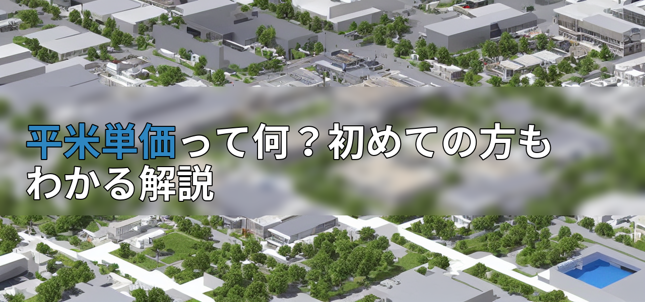 平米単価って何?初めての方もわかる解説の画像