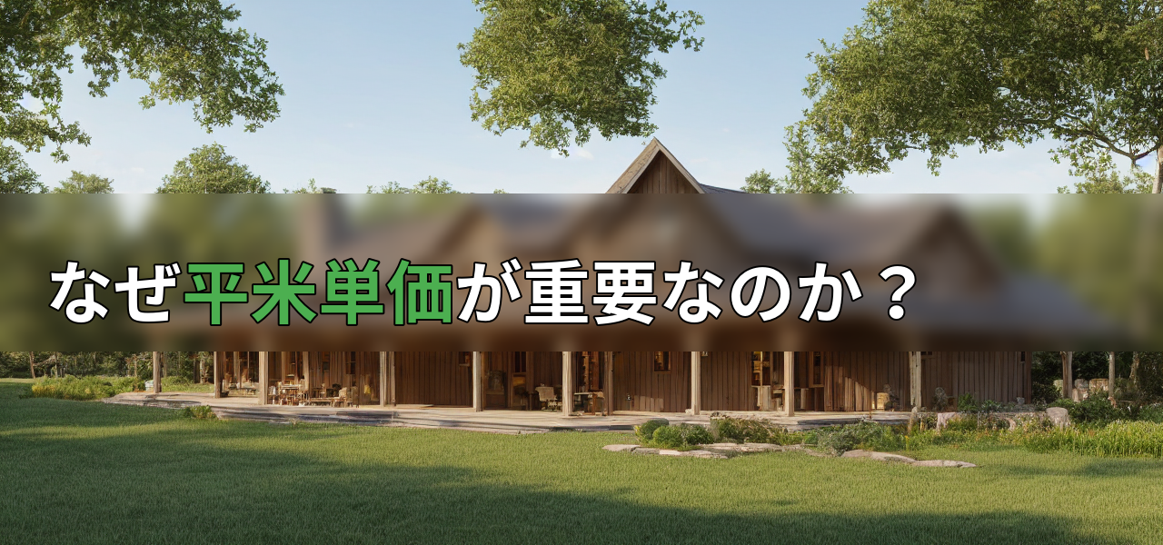 なぜ平米単価が重要なのか?の画像