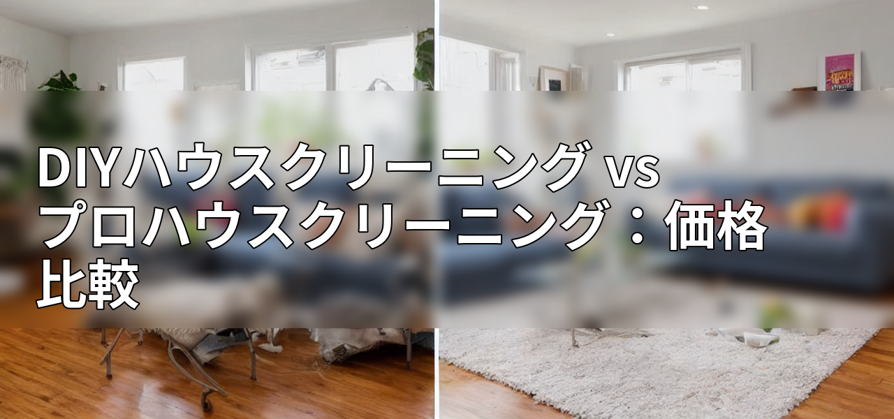 DIYハウスクリーニング vs プロハウスクリーニング:価格比較の画像