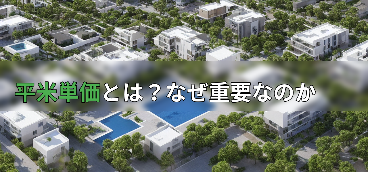 平米単価とは?なぜ重要なのかの画像