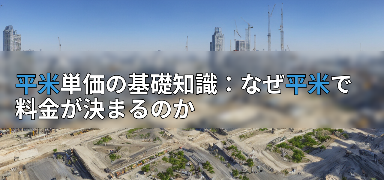 平米単価の基礎知識:なぜ平米で料金が決まるのかの画像